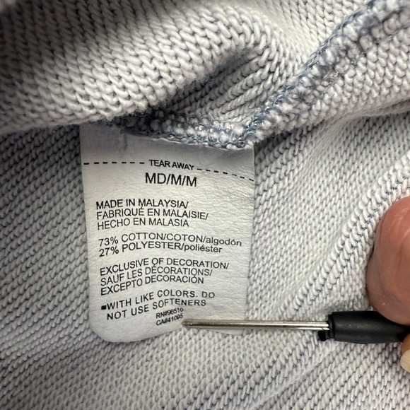 UNDER ARMOUR Half Zip Mock Neck Crop Pullover Sweatshirt Womens M Blue/Gray - Picture 7 of 7